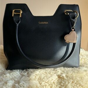 Calvin Klein Black Tote with Gold Accents